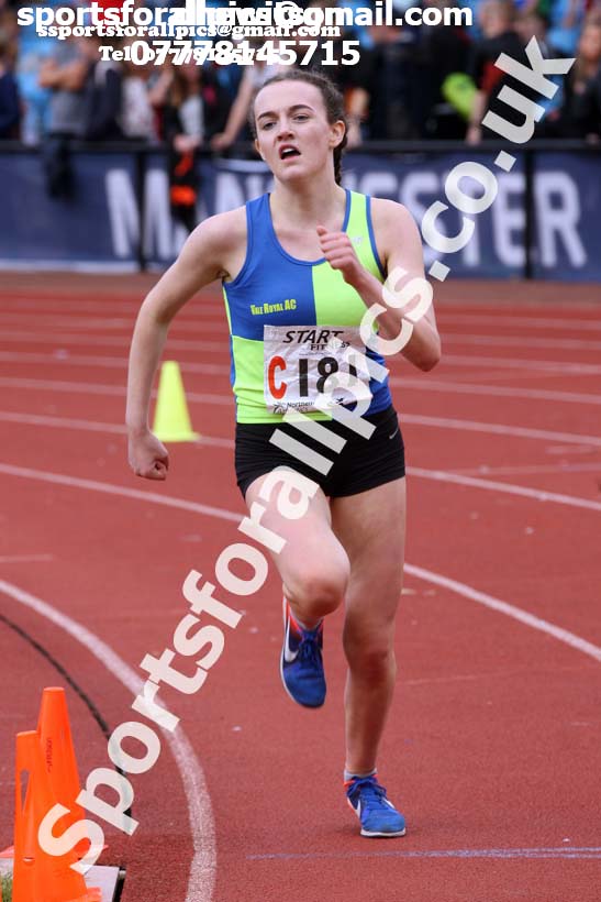Womens under-17s 3 stage relay, Northern Senior 6 and 4 and Junior Stage Road Relays, SportsCity, Manchester. Photo:  David T. Hewitson/Sports for All Pics